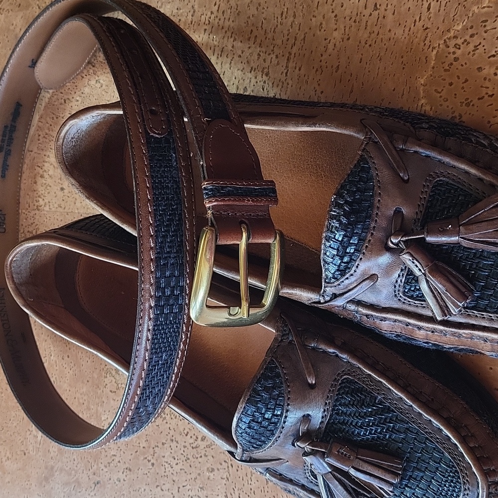 Cole Haan Italian woven  Loafer and matching belt